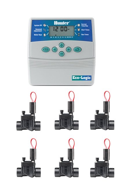 Hunter Elc Ecologic Kontrol Ünitesi ve Solenoid Vana Seti - 6 İstasyon
