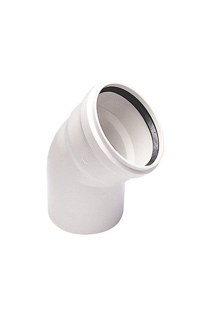 Pvc-U Atık Su Dirsek 45° 3.2mm (Boyut Seçiniz) 50mm 45°