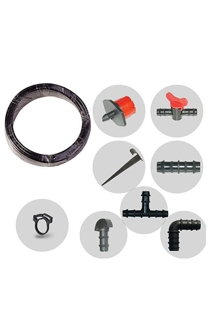 16mm Deliksiz Damlama Sulama Boru Seti ( 100 Metre )