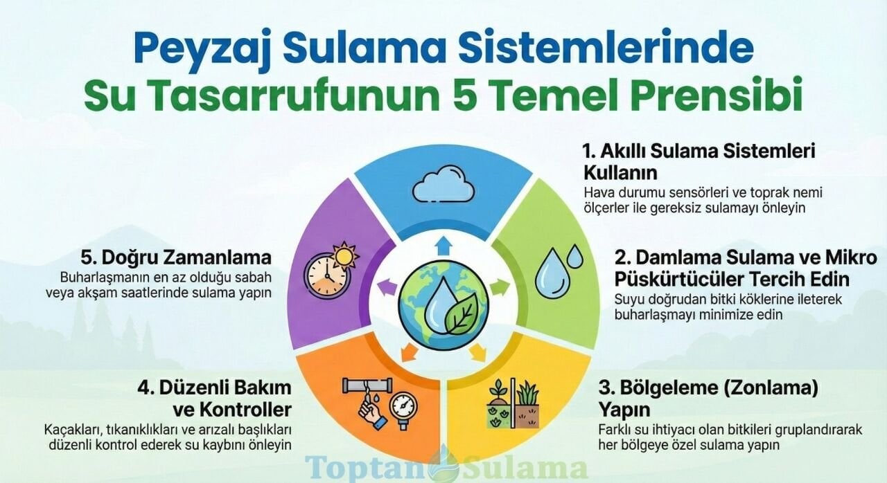 Peyzaj Sulama Sistemlerinde Su Tasarrufunun 5 Temel Prensibi