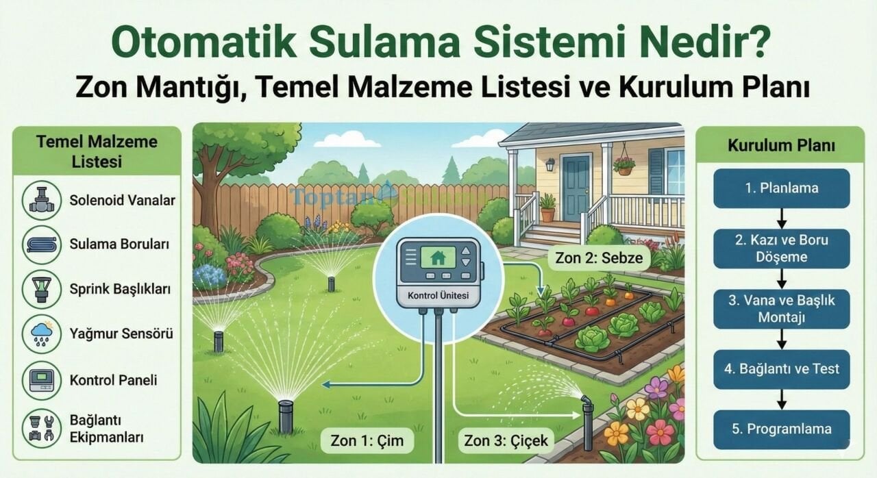 Otomatik Sulama Sistemi Nedir? Zon Mantığı, Temel Malzeme Listesi ve Kurulum Planı
