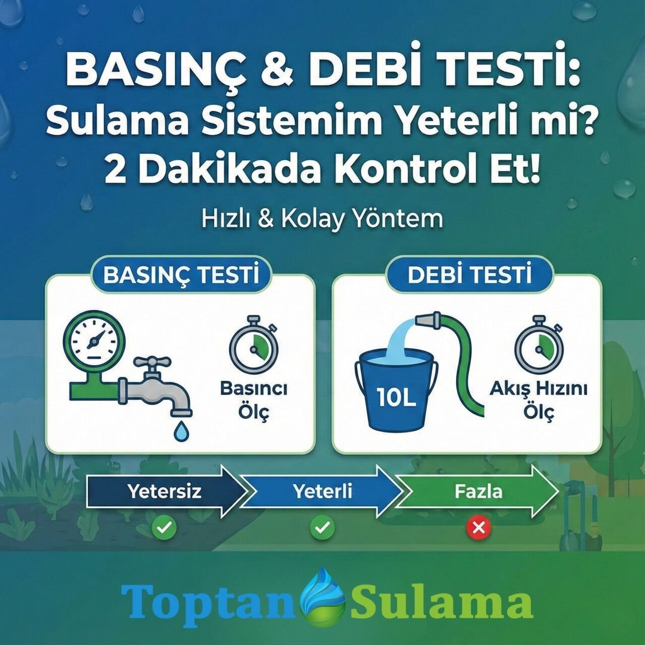 Basınç & Debi Testi: Sulama Sistemim Yeterli mi? (2 Dakikada Kontrol Et)