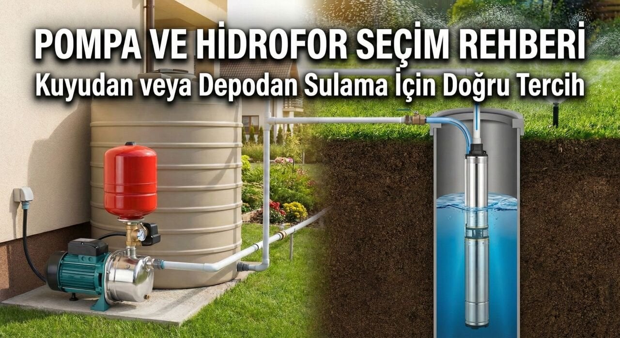 Pompa ve Hidrofor Seçim Rehberi: Kuyudan veya Depodan Kesintisiz Sulama