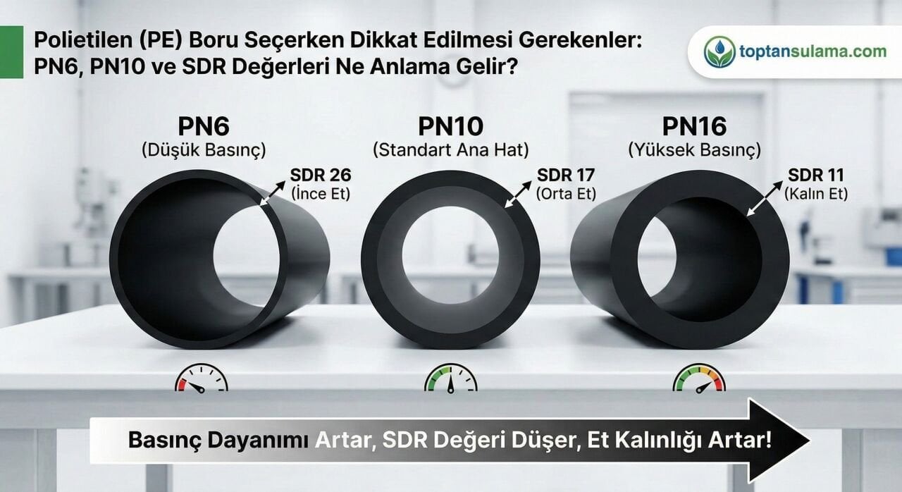 Polietilen (PE) Boru Seçerken Dikkat Edilmesi Gerekenler: PN6, PN10 ve SDR Değerleri Ne Anlama Gelir?