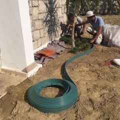 Çim Ayırıcı Çim Sınırlayıcı Taş Toprak Ayırıcı Çim Bariyeri 25 MT YEŞİL
