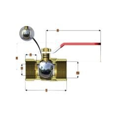 Küresel Vana Tam Geçiş PN16 1 1/2’’ 50mm