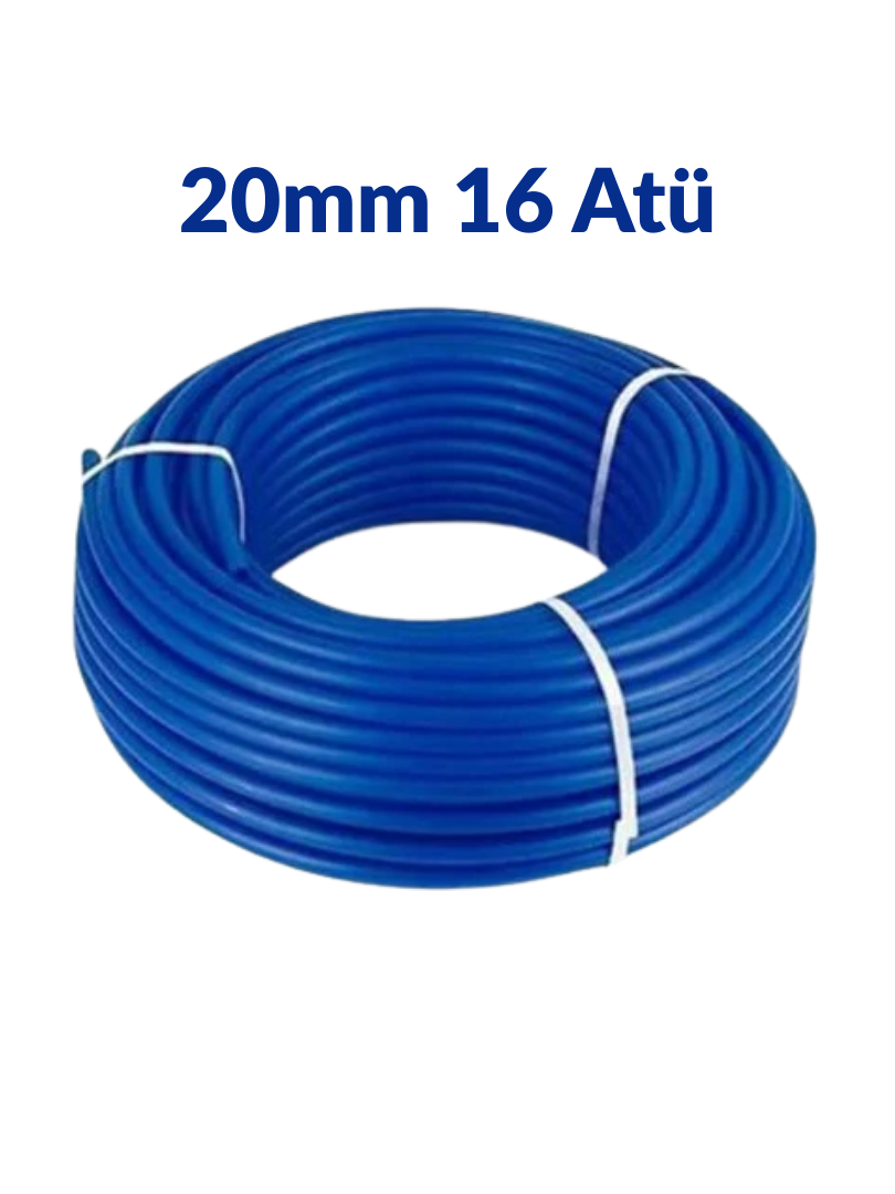 PE100 İçme Suyu Kangal Boru Mavi 20 mm 16 Atü (16 Bar)  | 25 m – 50 m – 100 m 25 Metre
