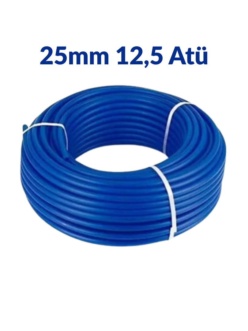 PE100 İçme Suyu Kangal Boru Mavi 25 mm PN12.5 (12,5 Atü) | 25-50-100 m