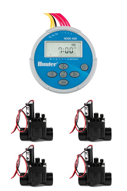 Hunter Pilli Kontrol Ünitesi Ve Solenoid Vana Seti - 4 İstasyon