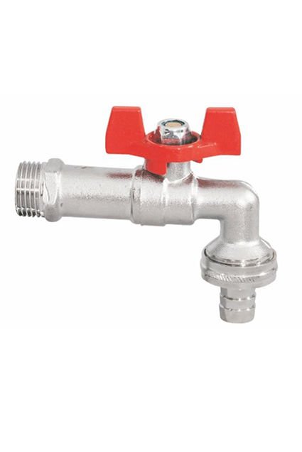 Küresel Bahçe Musluğu Kelebek 1/2'' Rakorlu DN15