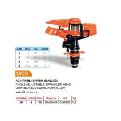 Açı Ayarlı Turuncu Fıskiye Sprink