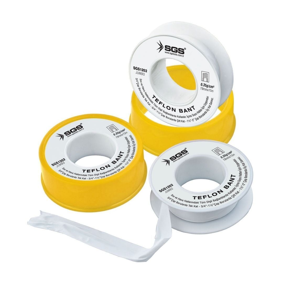 SGS Jumbo Teflon Bant 19 mm x 30 m x 0,35 gr – SGS1202
