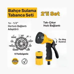 9 FONKSİYONLU SULAMA TABANCASI (2 PARÇA SET)