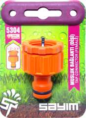 Hortum Jak Rekoru Otomatik Musluk Bağlantısı Dişi - 3/4'' - 1/2''