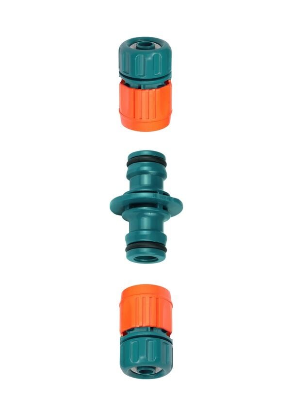 Bahçe Hortumu Jaklı Bağlantı Kiti 1/2'' (Yarım Parmak) – 2 Rakor + 1 Jak