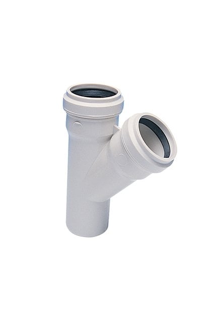 Pvc-U Atık Su Tek Çatal 45° 3.2mm (Boyut Seçiniz) 110x75 45°