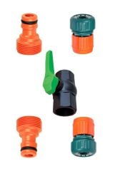 Bahçe Hortumu Jaklı Vana Bağlantı Seti 3/4'' (Üç Çeyrek) – Hızlı Bağlantılı Ara Vana
