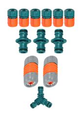 12 Parça Hortum Bağlantı Seti 1/2'' Yarım Parmak