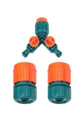 Hortum İkili Dağıtıcı Seti 1/2'' (Yarım Parmak) – 2 Çıkışlı Hortum Dağıtıcı