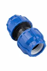 20mm Sulama Borusu Tamir Seti (2 Kaplin Manşon, 2 Dirsek, Te, Tapa, Vana) – Pratik PE Boru Ek Parça Seti