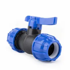 32mm Sulama Borusu Tamir Seti (2 Kaplin Manşon, 2 Dirsek, Te, Tapa, Vana) – Pratik PE Boru Ek Parça Seti
