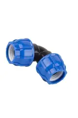 32mm Sulama Borusu Tamir Seti (2 Kaplin Manşon, 2 Dirsek, Te, Tapa, Vana) – Pratik PE Boru Ek Parça Seti