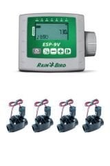 Esp 9V Pilli Kontrol Ünitesi Selenoid Vana Seti (1-2-4-6) 4 İSTASYON 4 VANA