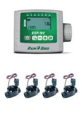 Esp 9V Pilli Kontrol Ünitesi Selenoid Vana Seti (1-2-4-6) 4 İSTASYON 4 VANA