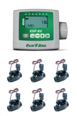 Esp 9V Pilli Kontrol Ünitesi Selenoid Vana Seti (1-2-4-6) 6 İSTASYON 6 VANA