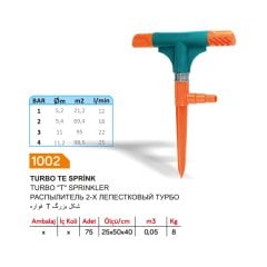 Turbo İki Kollu Çim Fıskiyesi Te Sprink
